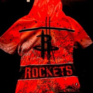 Houston rockets short sleeve hoodie throw over